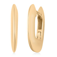 Italian 10K Yellow Gold Moda Huggies Earrings 2.4 Grams