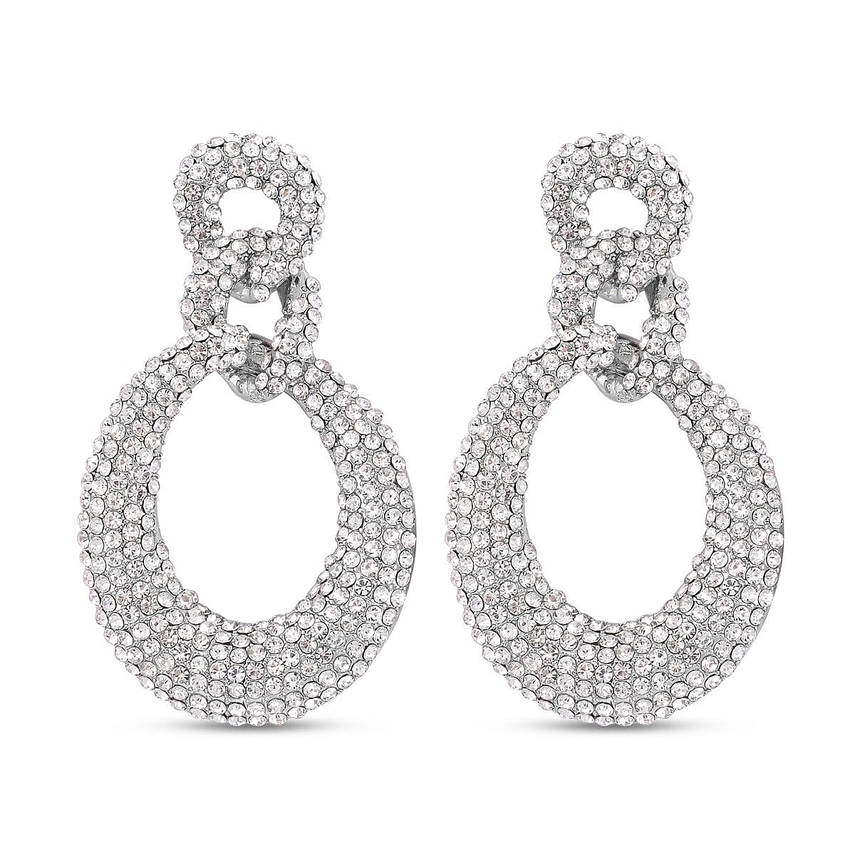Austrian Crystal Eterna Loop Earrings
