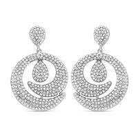 Austrian Crystal Earrings in Silvertone