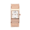 Strada Austrian Crystal Japanese Movement Footprint Pattern Bangle Watch in Rosetone (6.50 In) - Sticky add to cart bar