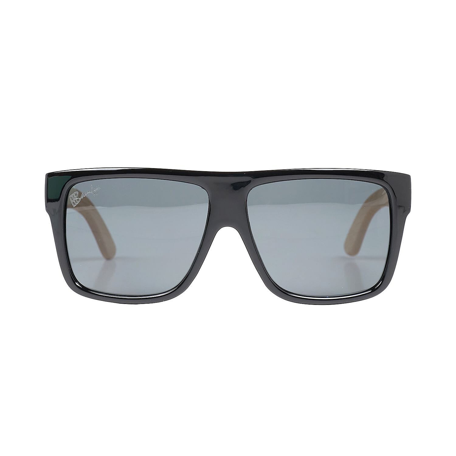 Bamfy Oakland UV400 Sunglasses with Bamboo Legs and Case -Black