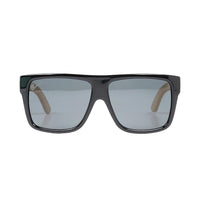 Bamfy Oakland UV400 Sunglasses with Bamboo Legs and Case -Black