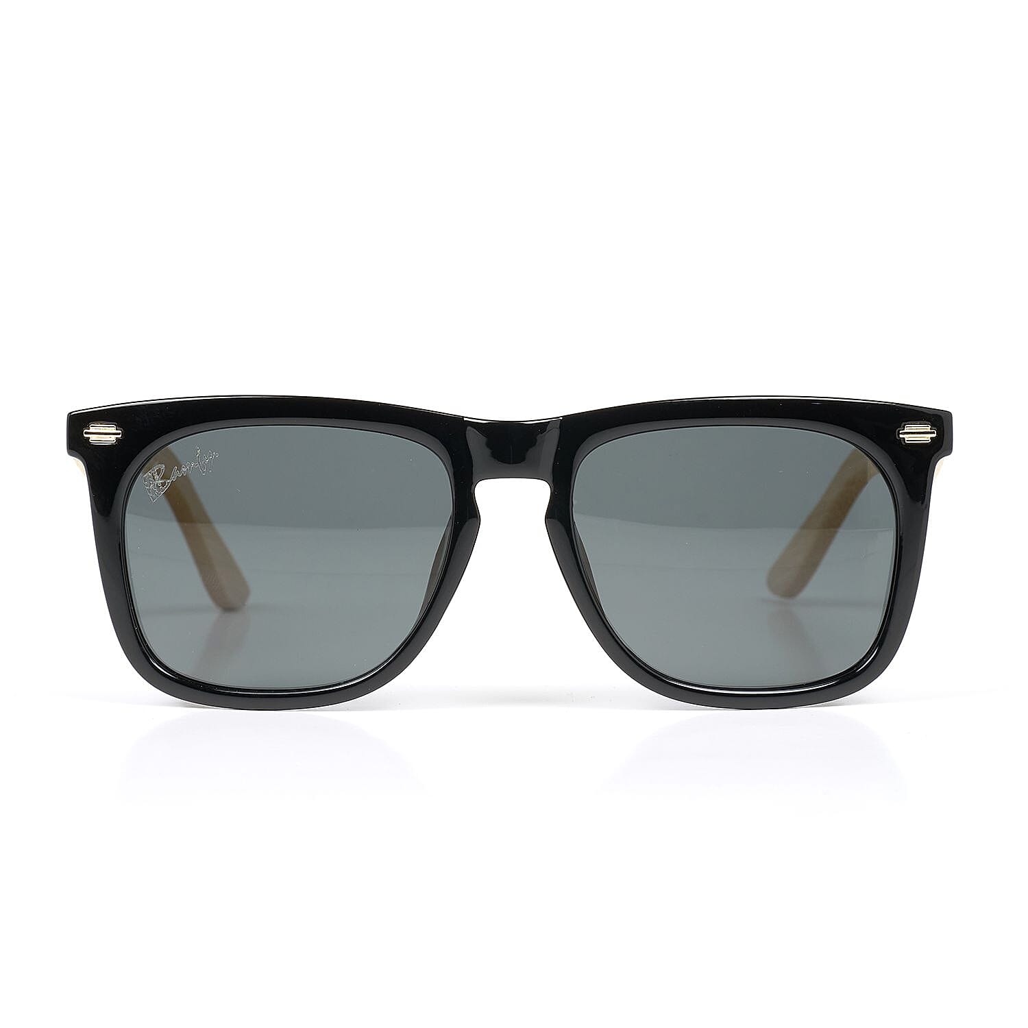 Bamfy Monica UV400 Sunglasses with Bamboo Legs and Case -Woodsy Gold