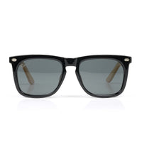 Bamfy Monica UV400 Sunglasses with Bamboo Legs and Case -Woodsy Gold