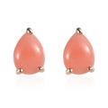 Premium Peruvian Pink Opal Pear Stud Earrings in Vermeil Rose Gold Over Sterling Silver 1.25 ctw - Sticky add to cart bar