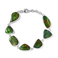 Premium Canadian Ammolite Bracelet in Sterling Silver (7.25 In) - Sticky add to cart bar