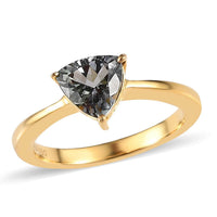 Green Tanzanite Solitaire Ring in Vermeil Yellow Gold Over Sterling Silver 1.25 ctw