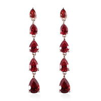 Lab Created Padparadscha Sapphire Drop Earrings in Vermeil Rose Gold Over Sterling Silver 15.65 ctw