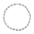 Silver Color Hematite Beaded Necklace 20 Inches in Silvertone 371.00 ctw - Sticky add to cart bar