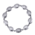 Silver Color Hematite Beaded Stretch Bracelet 148.00 ctw - Sticky add to cart bar