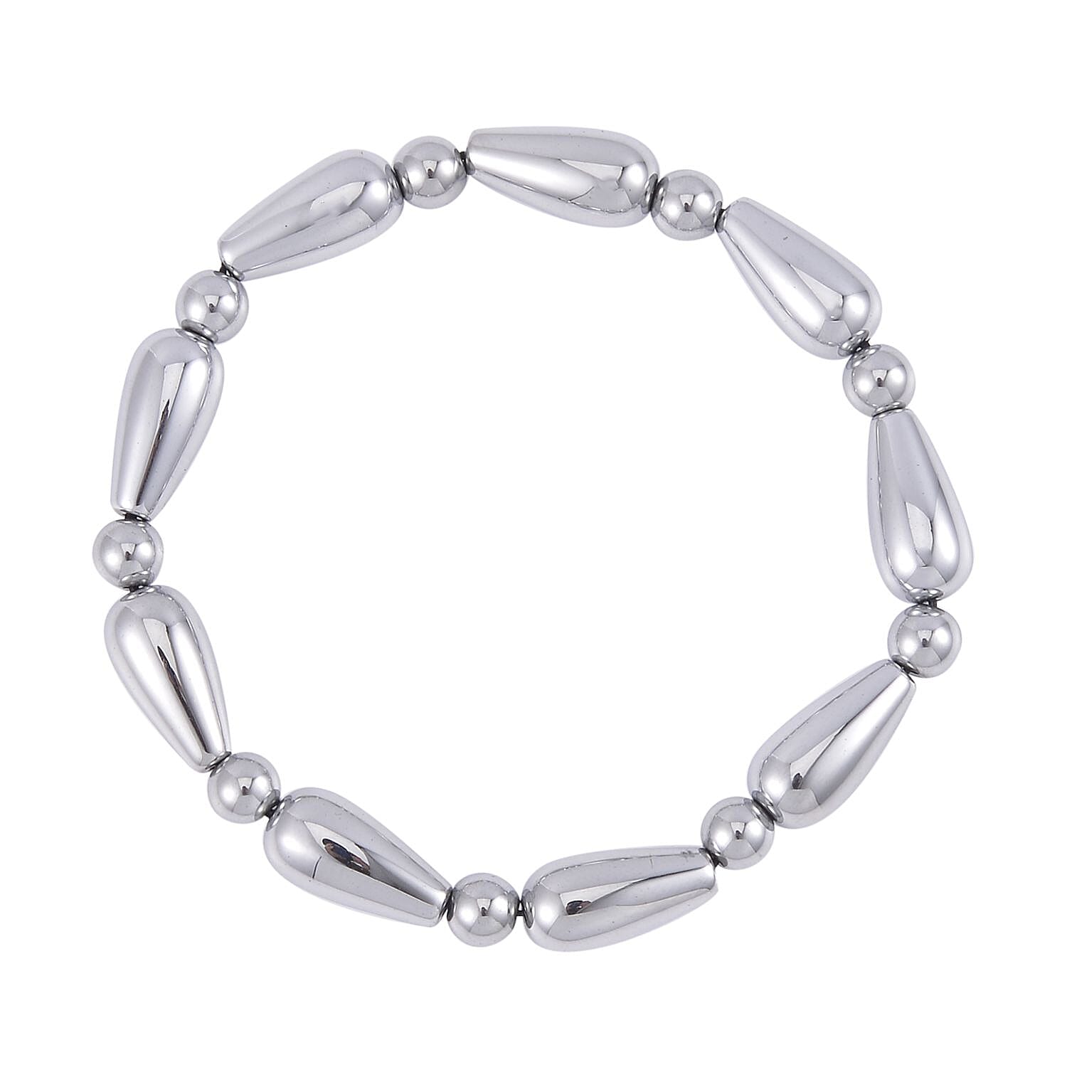 Golden Color Hematite Beaded Stretch Bracelet 148.00 ctw