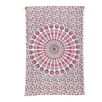 100% Cotton Screen Printed Tapestry Wall Hanging Design: Mandala  Color: Pink  Size: 75x50 inch