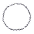 Silver Color Hematite Beaded Necklace 20 Inches in Silvertone 750.00 ctw - Sticky add to cart bar