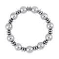 Silver Color Hematite Beaded Stretch Bracelet 293.00 ctw - Sticky add to cart bar