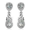 Narsipatnam Alexandrite and White Zircon Dangle Earrings in Platinum Over Sterling Silver 1.00 ctw - Sticky add to cart bar