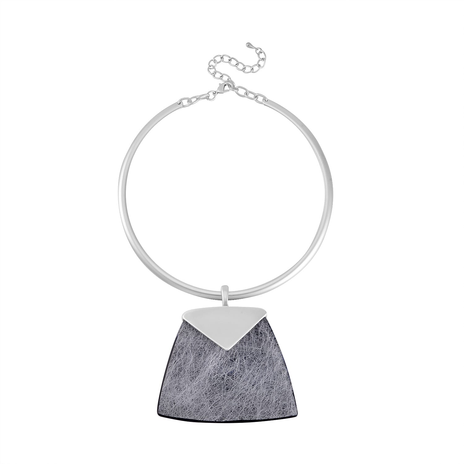 Chroma Choker Necklace 16-20 Inches in Silvertone