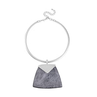 Chroma Choker Necklace 16-20 Inches in Silvertone
