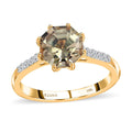 Iliana 18K Yellow Gold Octillion Cut AAA Turkizite, Diamond (G-H, SI) Ring (Size 10.0) 2.65 ctw - Sticky add to cart bar