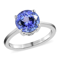 TLV RHAPSODY 950 Platinum AAAA Tanzanite Solitaire Ring (Size 6.0) 3.15 ctw