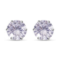 Lustro Stella Finest CZ Solitaire Stud Earrings in Platinum Over Sterling Silver 3.60 ctw - Sticky add to cart bar