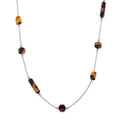 Resin Station Necklace (28-30 Inches) in Silvertone - Sticky add to cart bar