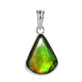 Artisan Crafted Canadian Ammolite Solitaire Pendant in Sterling Silver - Sticky add to cart bar
