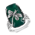 Verde Onyx Dragonfly Ring in Sterling Silver 11.35 ctw - Sticky add to cart bar