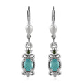 Grandidierite and Chrome Diopside Lever Back Earrings in Platinum Over Sterling Silver 0.70 ctw - Sticky add to cart bar