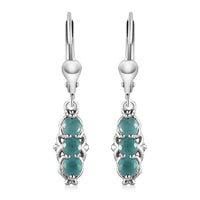 Grandidierite Lever Back Earrings in Platinum Over Sterling Silver 1.15 ctw
