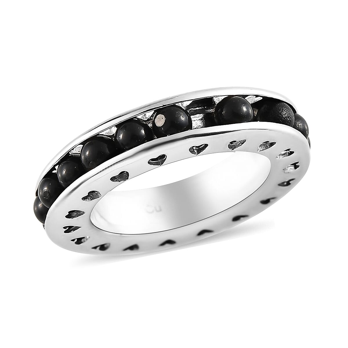 Shungite Eternity Band Ring in 14K YG Over Copper 5.00 ctw (1)