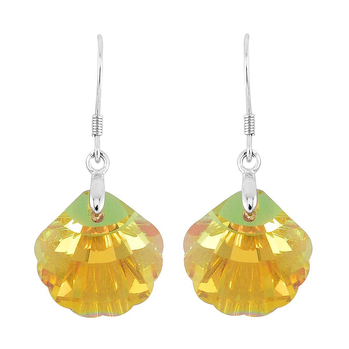 Simulated Blue Magic Color Quartz Earrings in Rhodium Over Sterling Silver