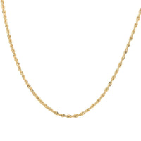 Rope Chain Necklace in 10K Yellow Gold, Gold Rope Chain, Gold Rope Necklace, 24 Inch Chain Necklace 1.6 Grams