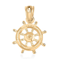 JCK Golden Deal 10K Yellow Gold Boat Wheel Pendant without Chain