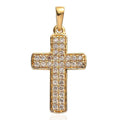 Karis Simulated Champagne Diamond Cross Pendant in 18K Yellow Gold Plated 1.00 ctw - Sticky add to cart bar