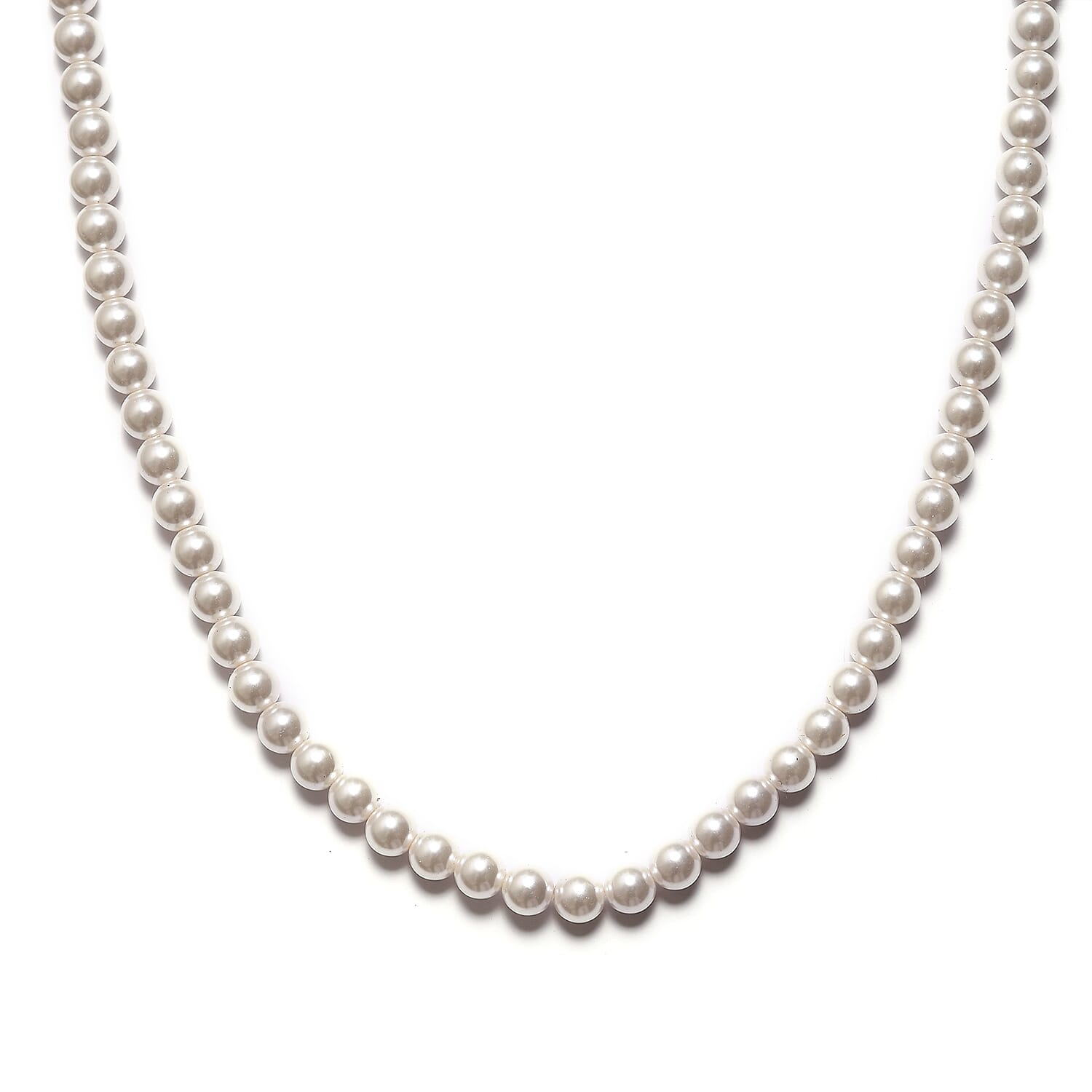 Austrian Crystal Beaded Necklace 20 Inches in Sterling Silver
