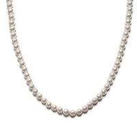 Austrian Crystal Beaded Necklace 20 Inches in Sterling Silver