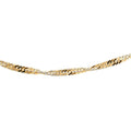 14K Yellow Gold 1.20mm Singapore Twist Chain Necklace 18 Inches 1.35 Grams - Sticky add to cart bar