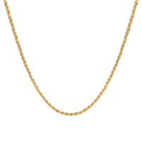 10K Yellow Gold 2.5mm Rope Necklace (24 Inches) (3.8g)