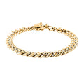 10K Yellow Gold 8.64mm Miami Cuban Chain Bracelet (8.00 In) 18 Grams - Sticky add to cart bar