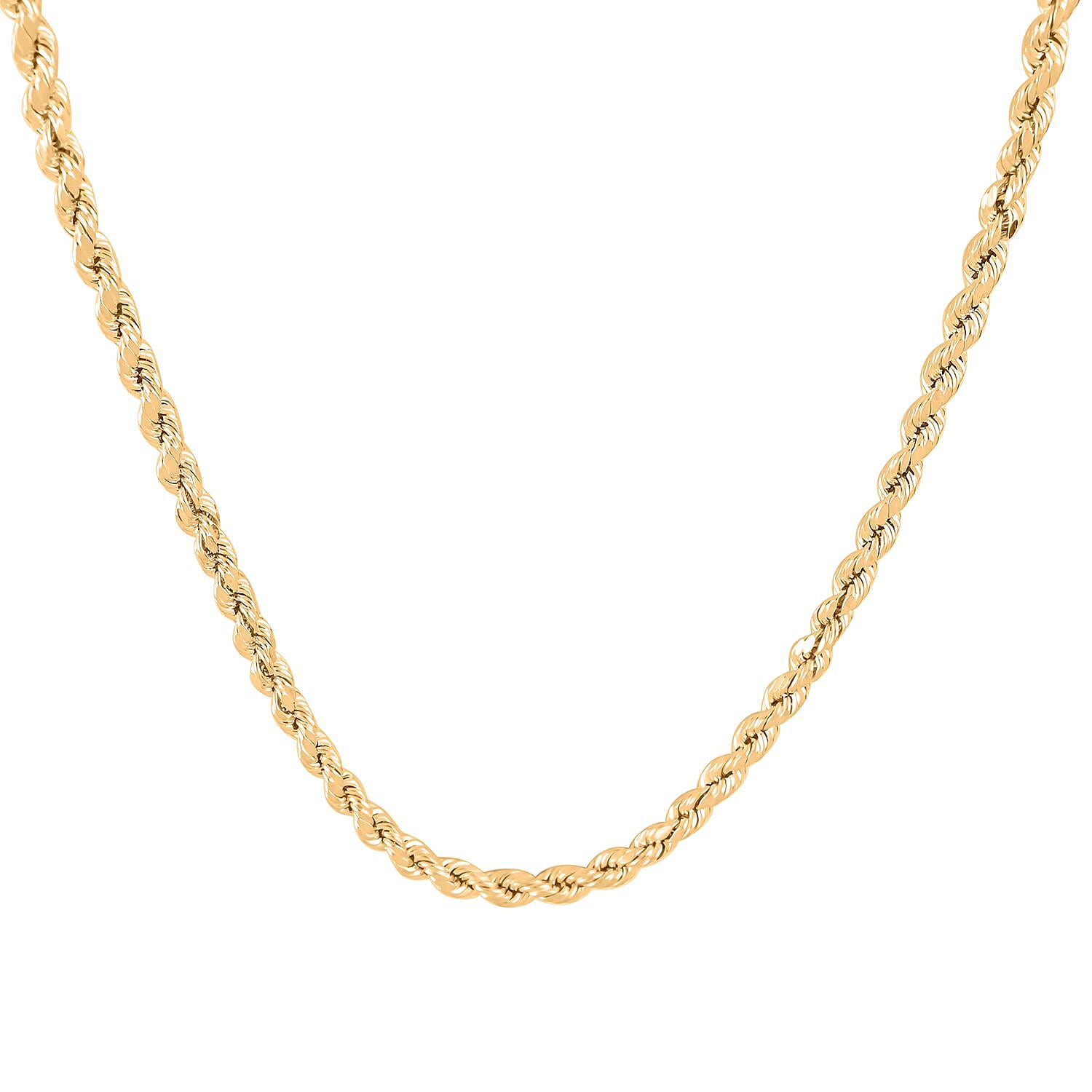 10K Yellow Gold 5mm Rope Necklace 20 Inches 7.90 Grams