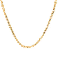 10K Yellow Gold 5mm Rope Necklace 20 Inches 7.90 Grams
