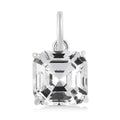 White Crystal Solitaire Pendant in Sterling Silver 4.50 ctw - Sticky add to cart bar