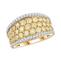 Doorbuster Deal Natural Yellow and White Diamond (I3) Ring in 14K YG Over Sterling Silver (Size 10.0) 1.50 ctw - Sticky add to cart bar