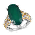 Karis Verde Onyx Solitaire Ring in 18K Yellow Gold Plated and Platinum Bond 7.85 ctw - Sticky add to cart bar
