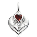 Mozambique Garnet Pendant in Sterling Silver 0.60 ctw - Sticky add to cart bar