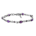 Amethyst Bracelet in Stainless Steel (7.25-8In) 2.85 ctw - Sticky add to cart bar