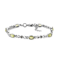 Peridot Bracelet in Stainless Steel (7.25 In) 3.60 ctw