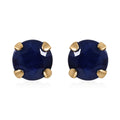 Luxoro 10K Yellow Gold Premium Madagascar Blue Sapphire (DF) Stud Earrings 1.35 ctw - Sticky add to cart bar