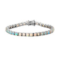 Premium Ethiopian Welo Opal Tennis Bracelet in Platinum Over Sterling Silver (6.50 In) 7.25 ctw - Sticky add to cart bar
