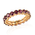 Orissa Rhodolite Garnet Eternity Band Ring in Vermeil YG Over Sterling Silver 5.90 ctw - Sticky add to cart bar